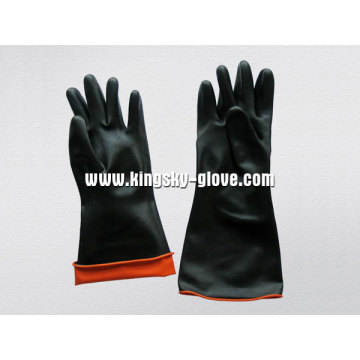 Heavy Duty Double Color Industrial Latex Glove-5603